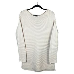 Vince Camuto Long Sleeve Scoop Neck Tan Oversized Pull Over Sweater Size Small